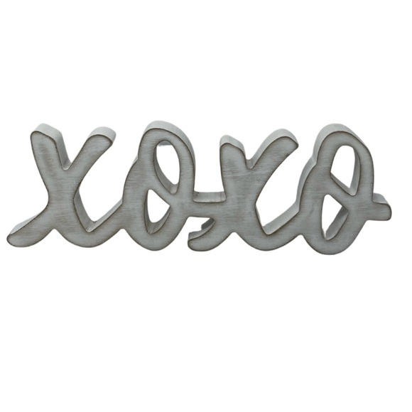 Other - XOXO Whitewashed Wood Shelf Sitter Farmhouse Decor Rustic Home Accent Sign